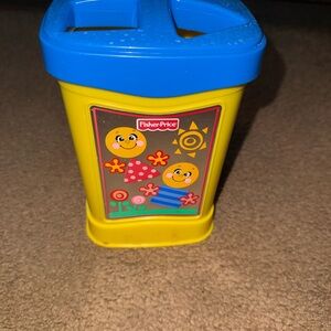 Vintage Fisher-Price Yellow and Blue Shape Sorter